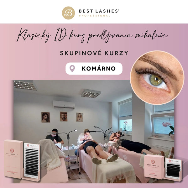 Klasický 1D kurz predlžovania mihalníc – základné školenie – jednodňové – Komárno