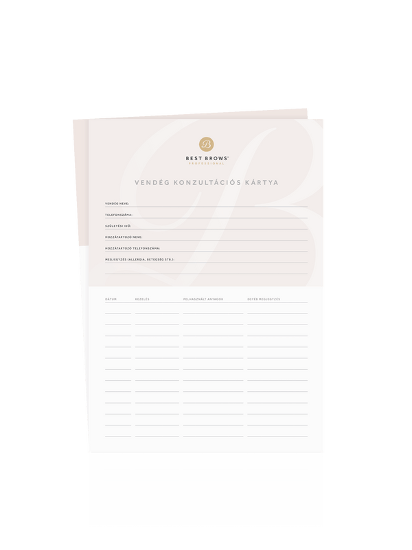 Guest Consultation Card / Consent Form - Eyebrow Lamination