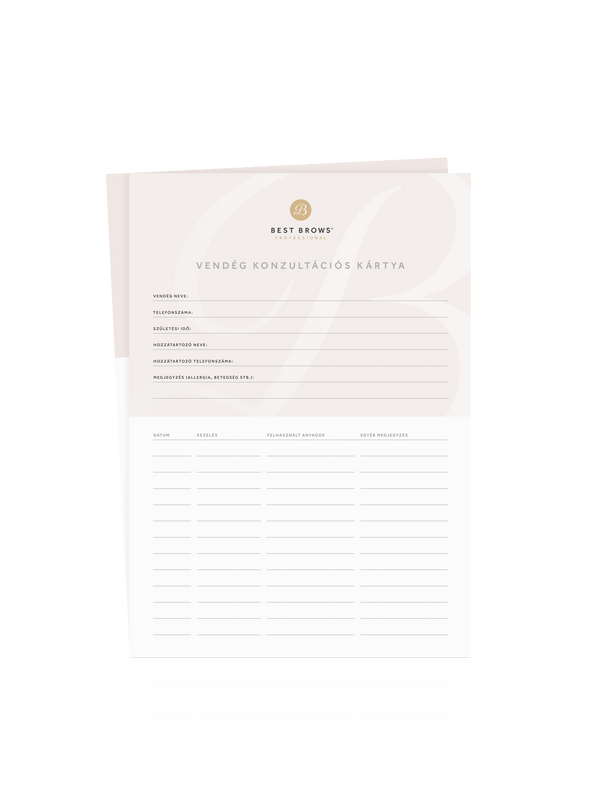 Client Consultation Card / Consent Form – Eyebrow Lamination