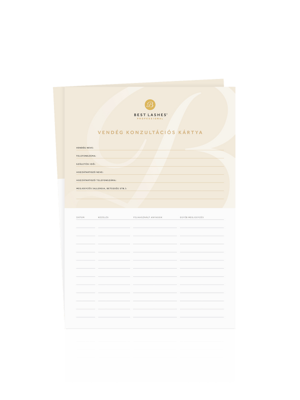 Guest consultation card / Declaration of consent - Eyelash lifting