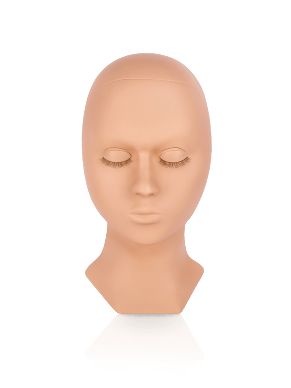 Realistic practising head with practising eyelashes